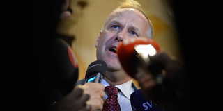 Jonas Sjöstedt (V) släpper inte fram Stefan Löfven som statsminister i nuläget. (Foto: TT)