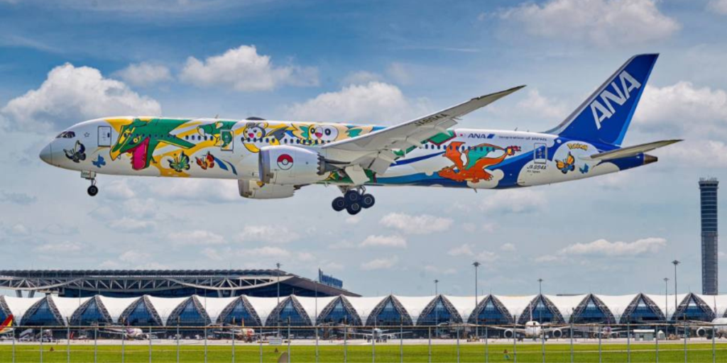 Ett ANA-pokemon-flygplan