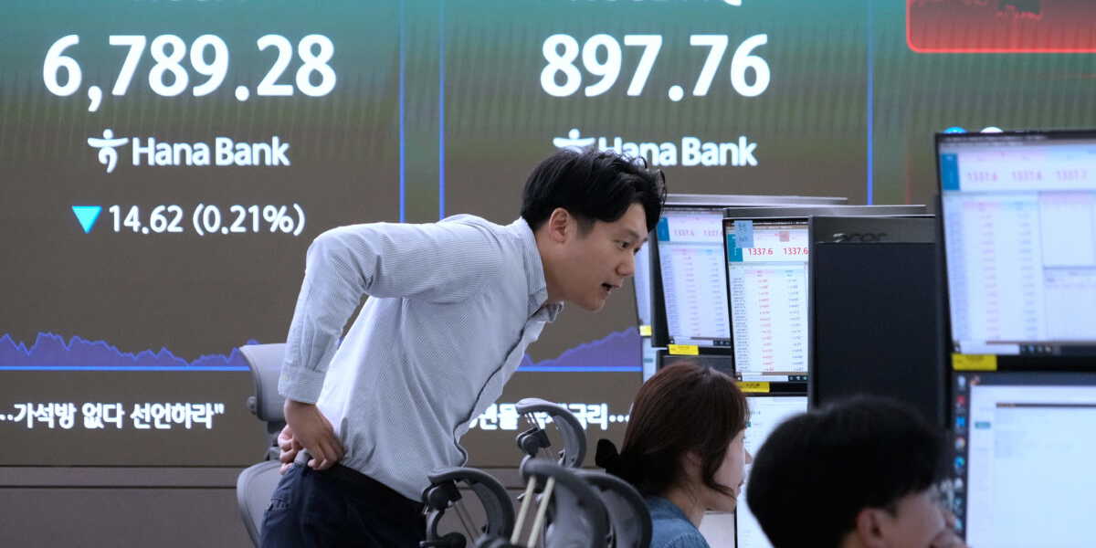 Kospi är ett av alla index som backar.