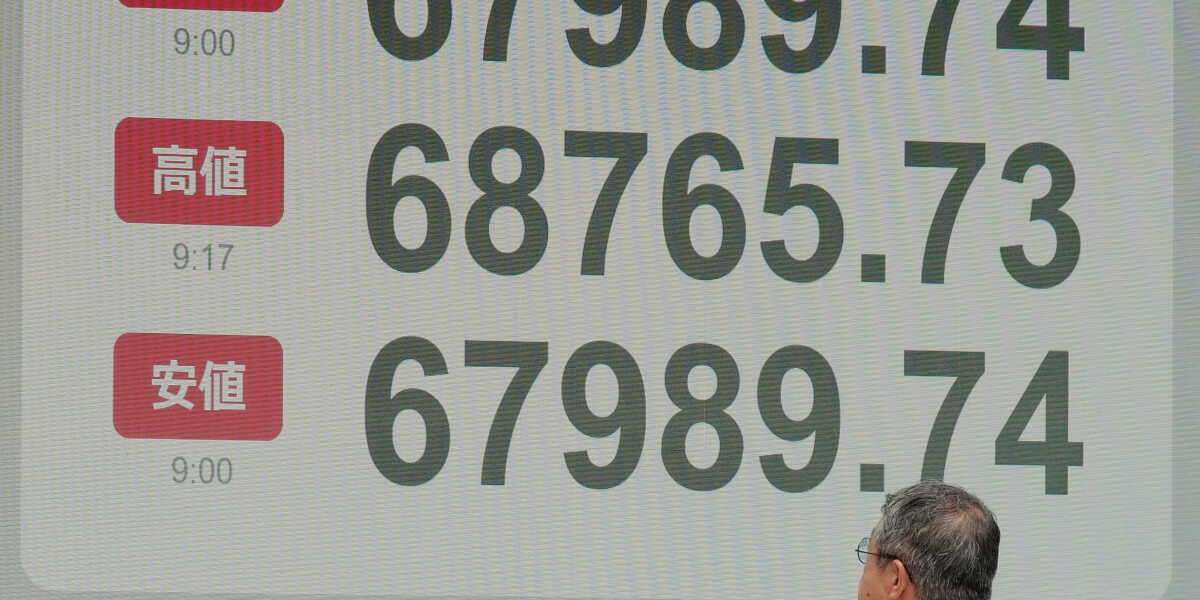 Tokyo-börsen backar. Arkivbild.
