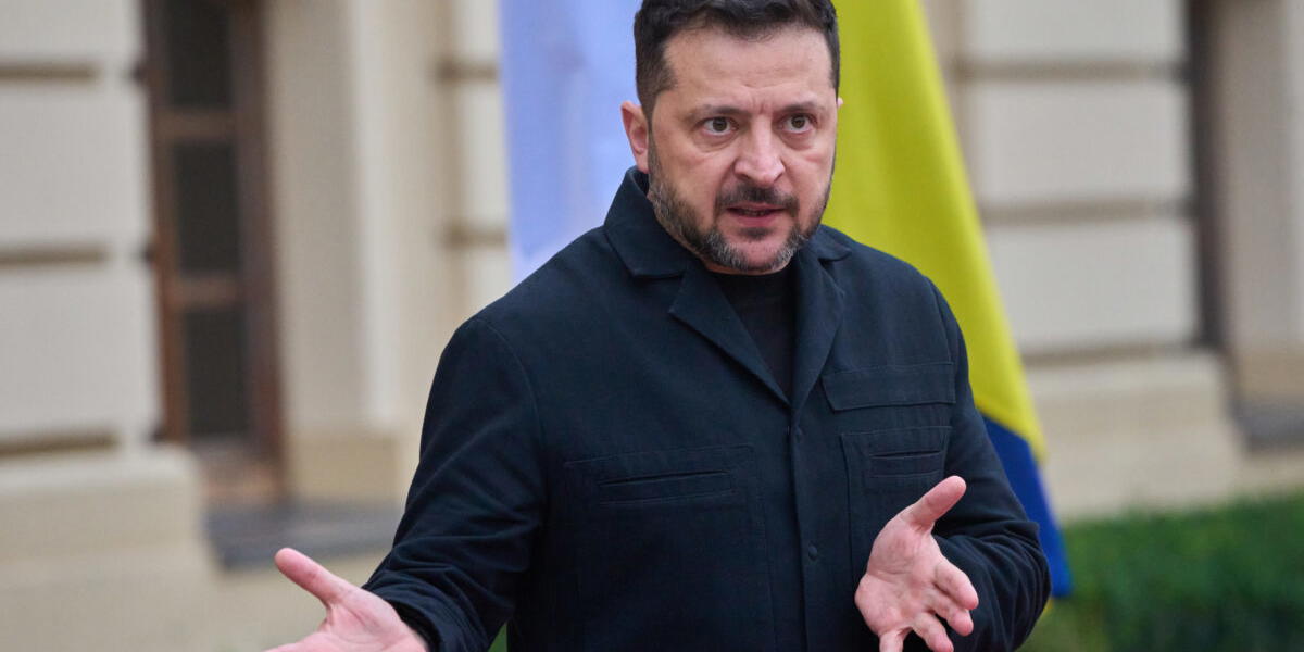 Ukrainas president Volodymyr Zelenskyj på torsdagen.